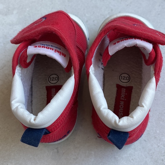 MikiHouse red baby First Shoe size 4, 12cm - Picture 3 of 6